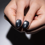 Short Black Glitter Press On Nails