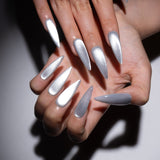 Durable Shimmery Stiletto Nails