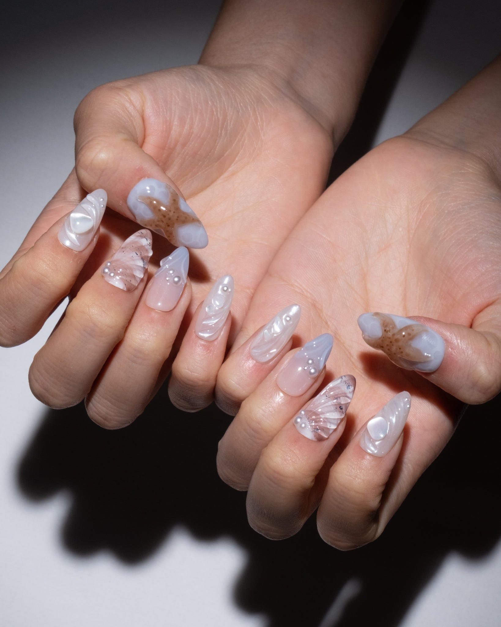 baby blue press on nails