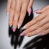 pink press on nails