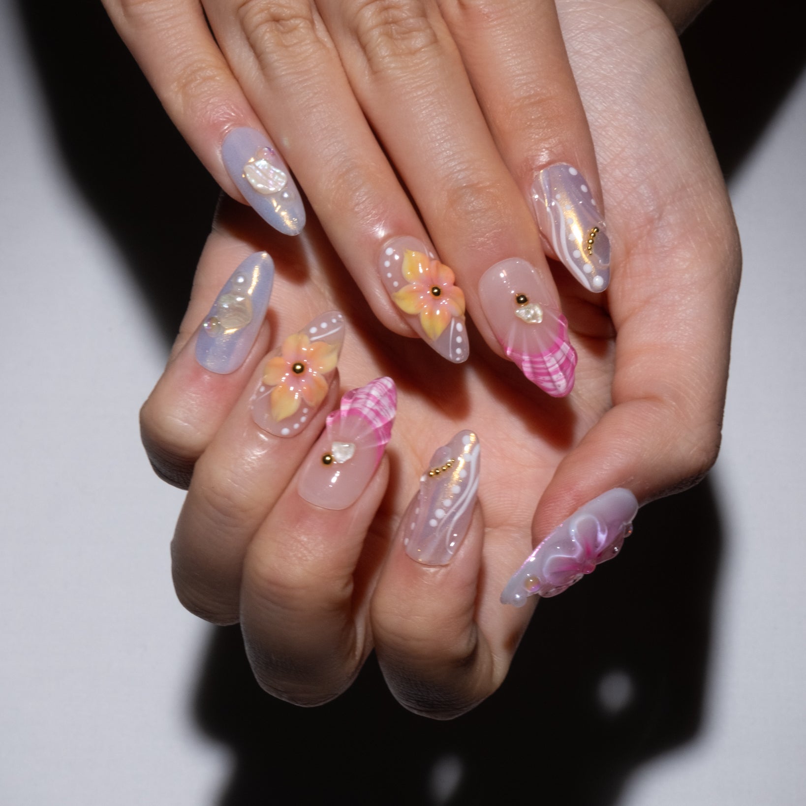 hand sculpted press on nails