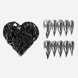 Chrome Claw Heart Set