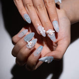 medium almond press on nails