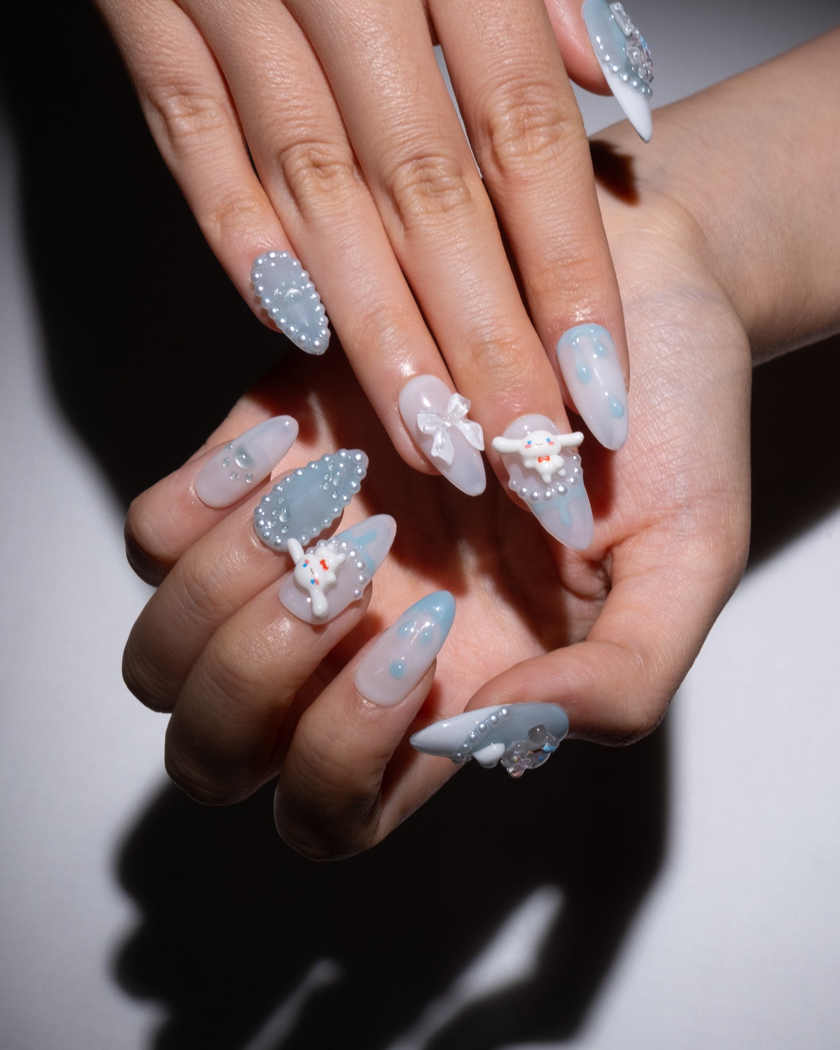 medium almond press on nails