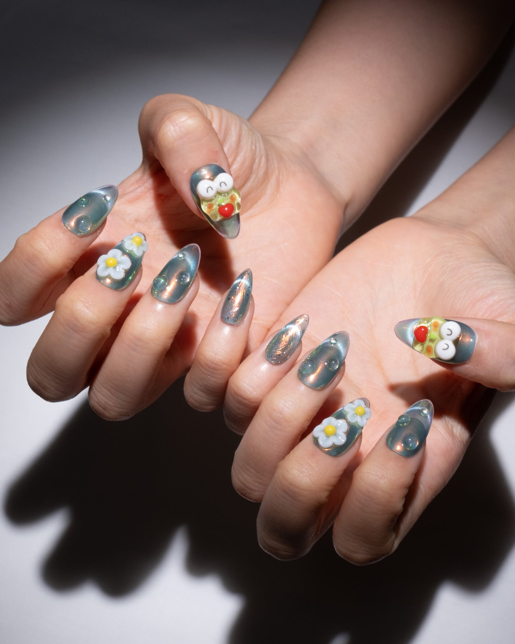 medium almond nails