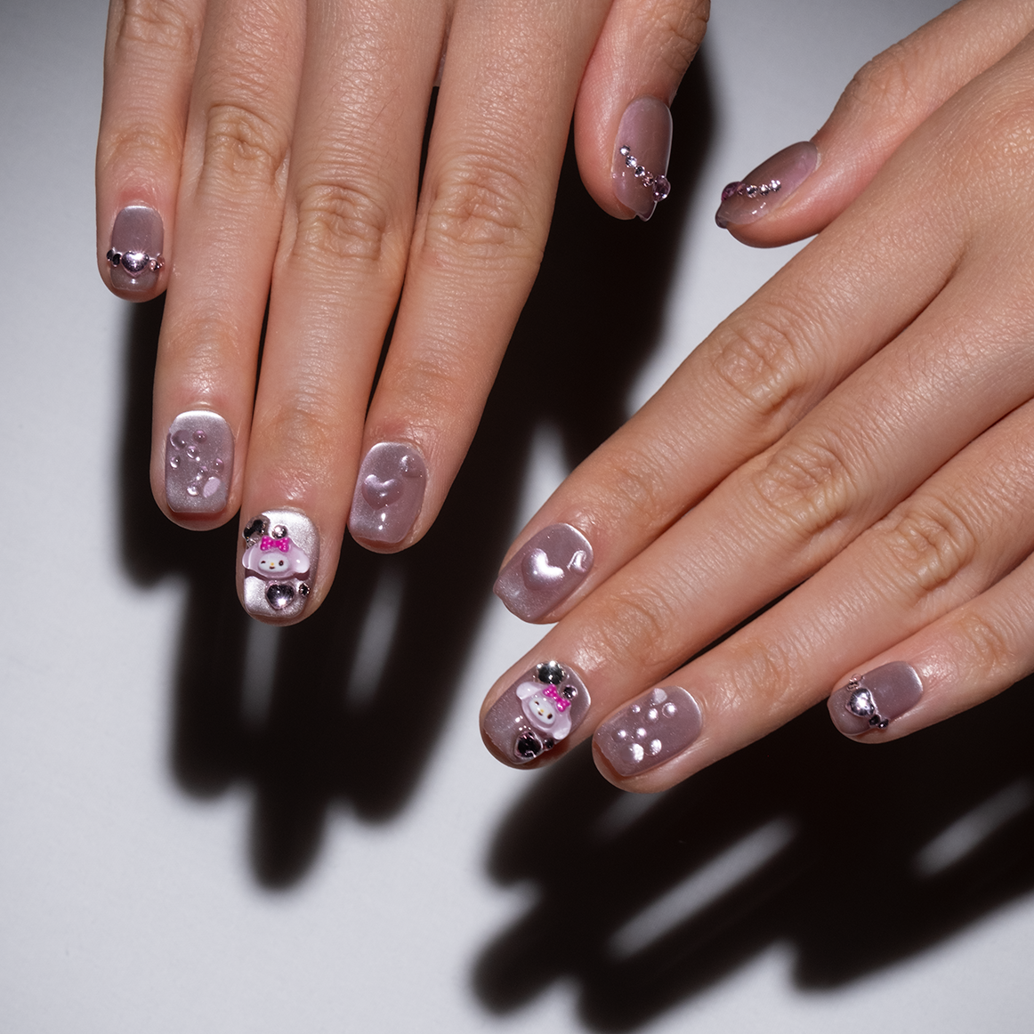 cat eye my melody nails