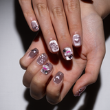 short pink press on nails