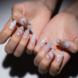 baby blue press on nails