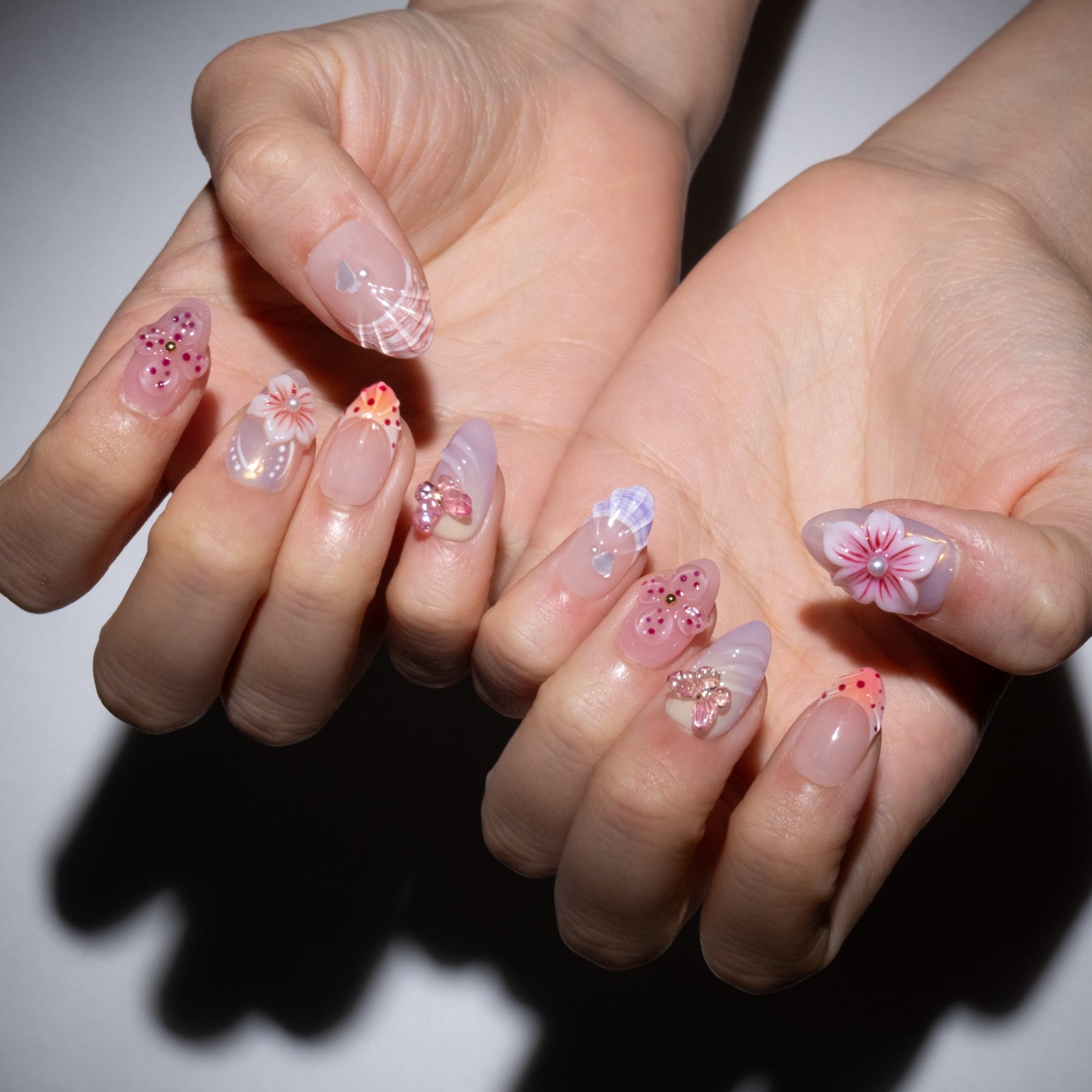 pastel stick on nails
